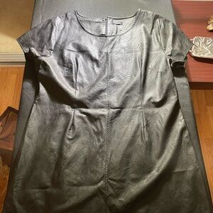 Boohoo Plus Black Faux Leather Dress